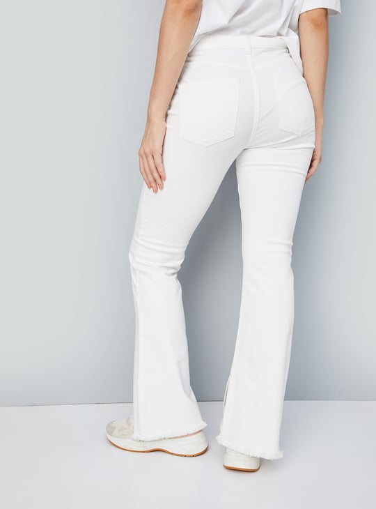 Women Solid Bootcut Jeans