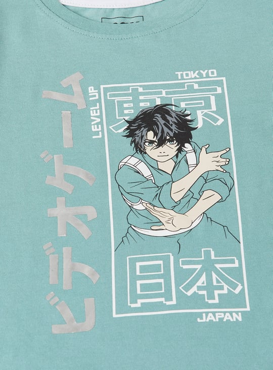 Boys Manga Tokyo Life Print T-shirt