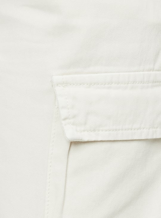 Women Solid Cargo Jeans