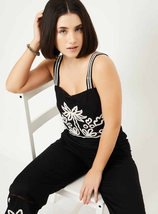 Women Embroidered Crop Top