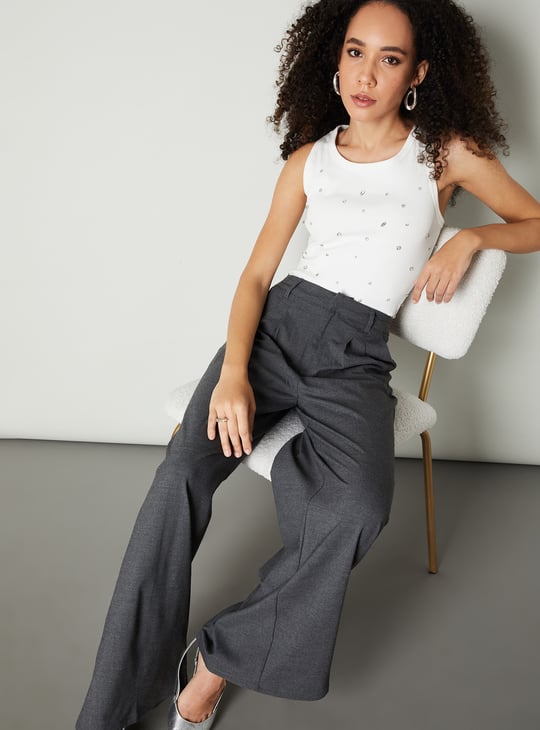 Women Rhinestone Embellished Top