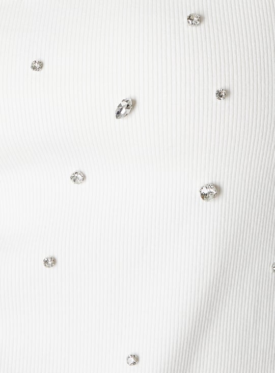 Women Rhinestone Embellished Top