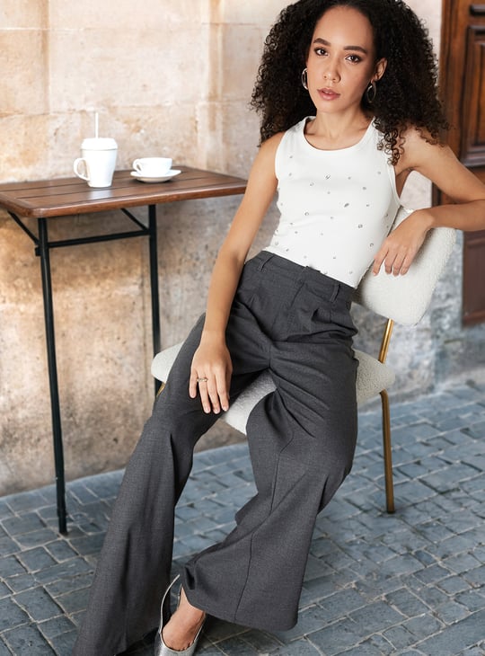 Women Rhinestone Embellished Top