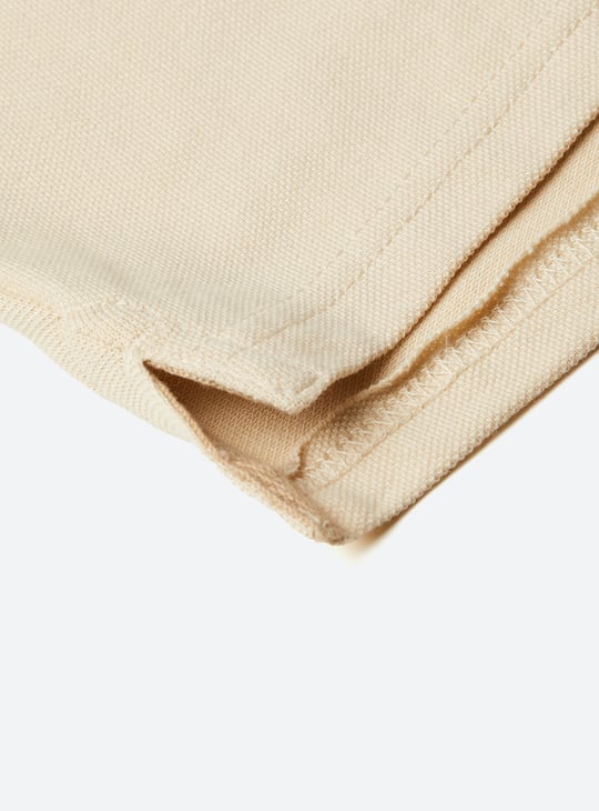 Boys Knit Polo T-shirt with Step Hem