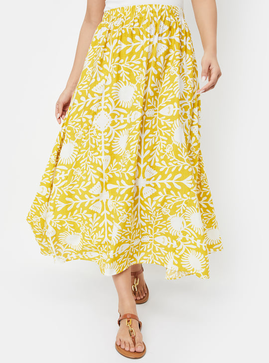 Women Printed Flared Skirt