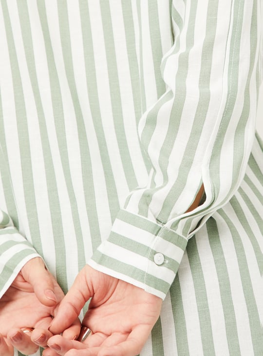 Women Striped Oversized Shirt