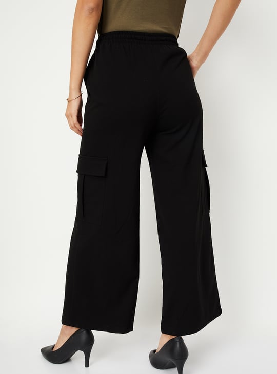 Women Solid Cargo Trousers