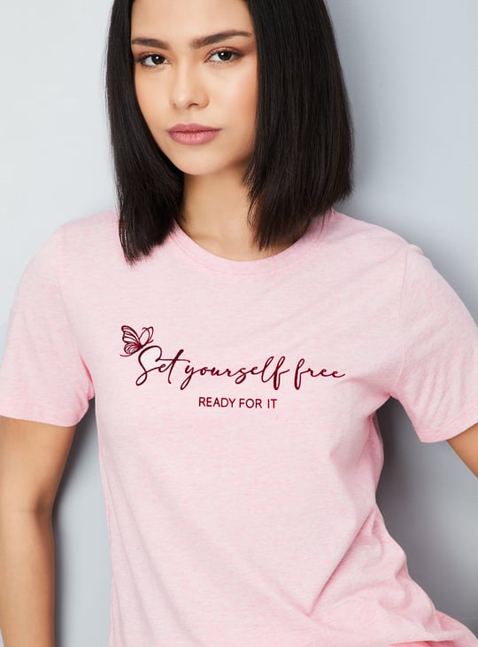 Women Typographic Print T-shirt