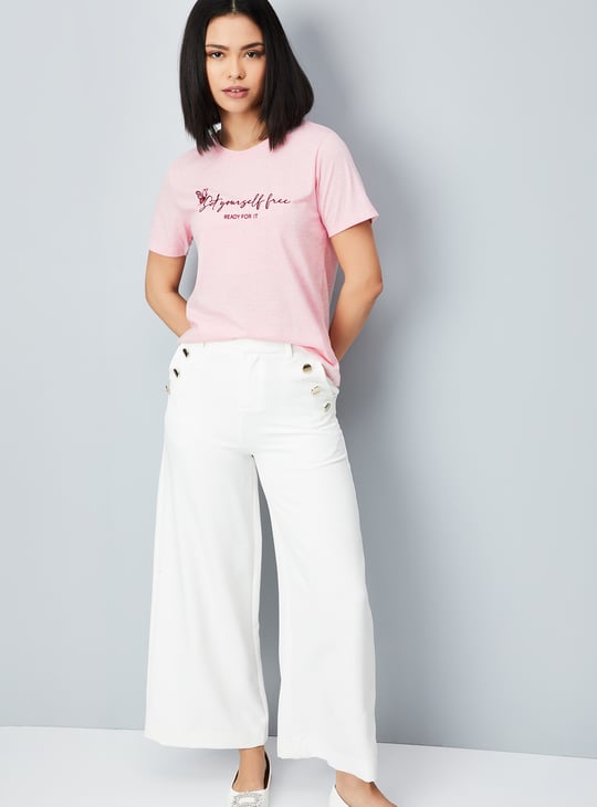 Women Typographic Print T-shirt