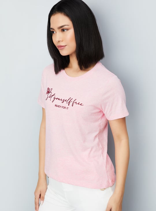 Women Typographic Print T-shirt