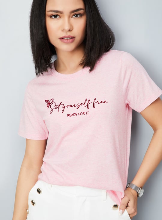 Women Typographic Print T-shirt
