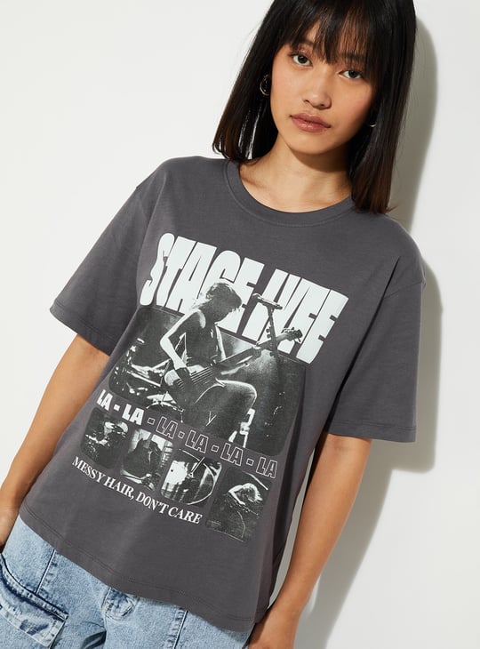 URB_N Women Relaxed Fit Graphic T-shirt