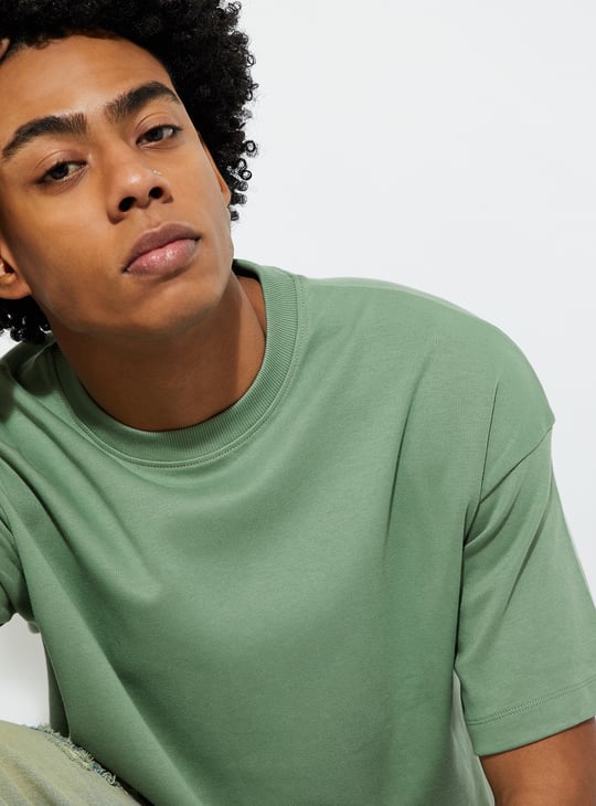 URB_N Men Solid Oversized T-shirt