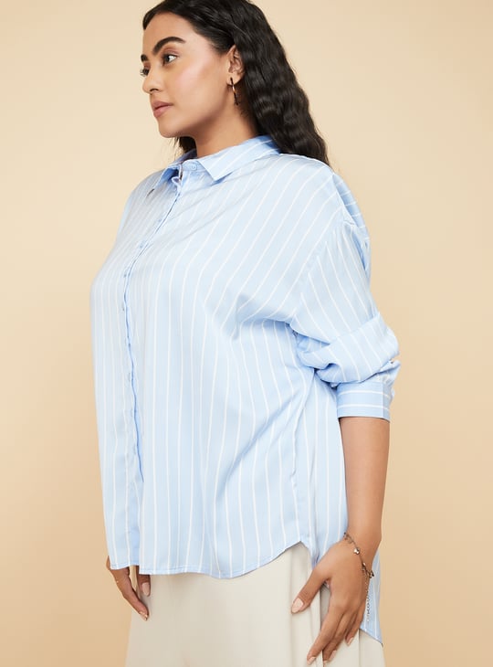 Women Striped Oversized Shirt