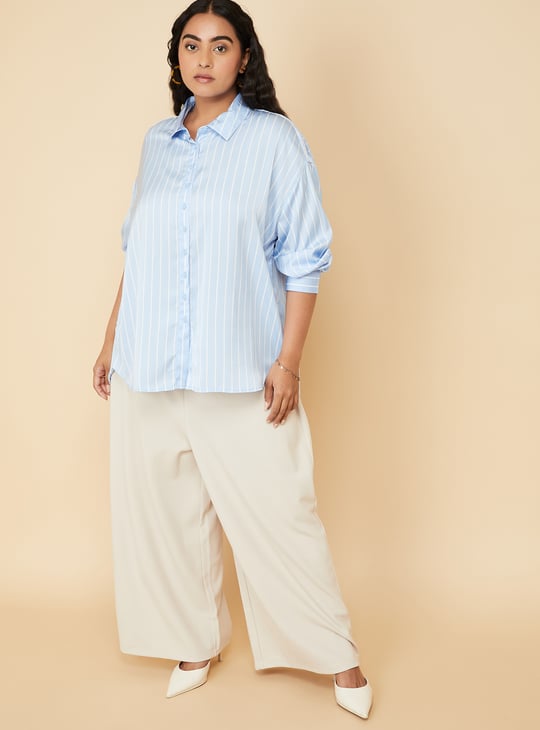 Women Striped Oversized Shirt