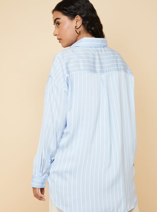 Women Striped Oversized Shirt