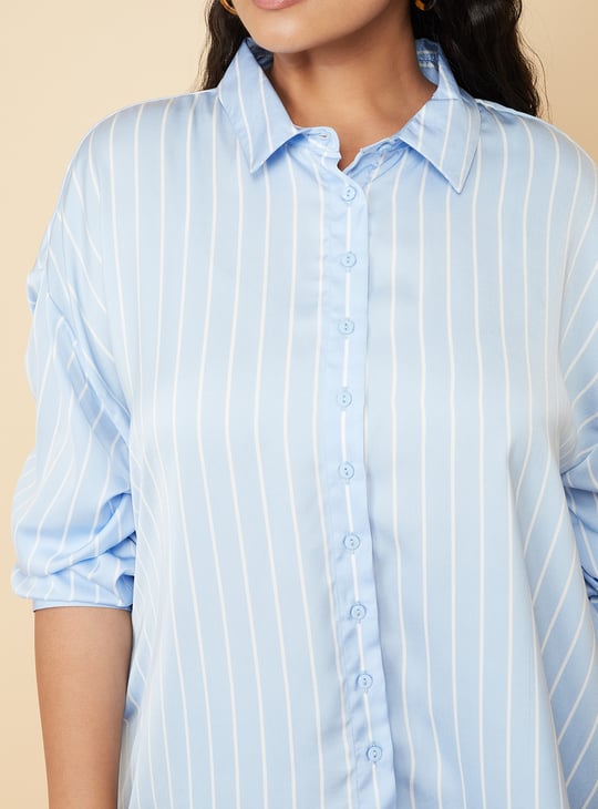 Women Striped Oversized Shirt