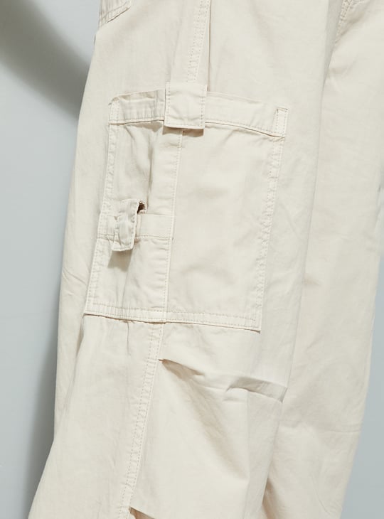 ALAYA F x URB_N Women Solid Parachute Pants