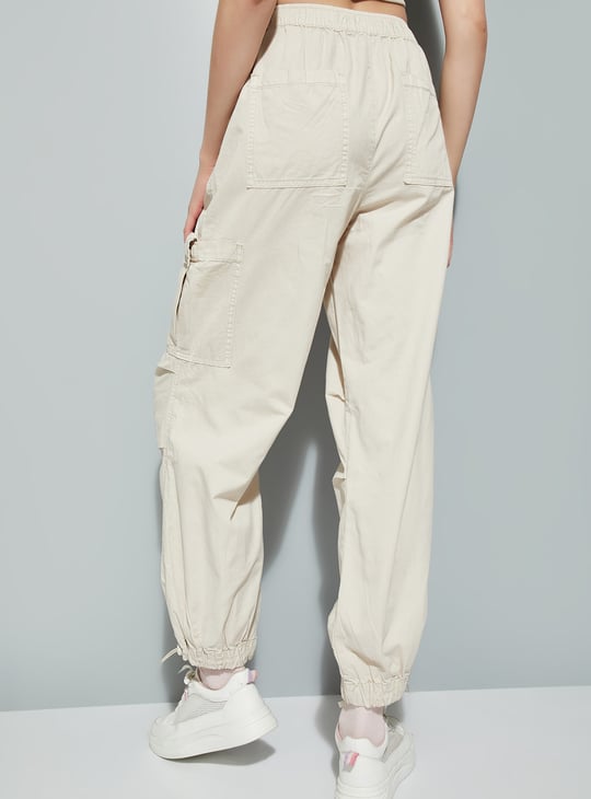 ALAYA F x URB_N Women Solid Parachute Pants