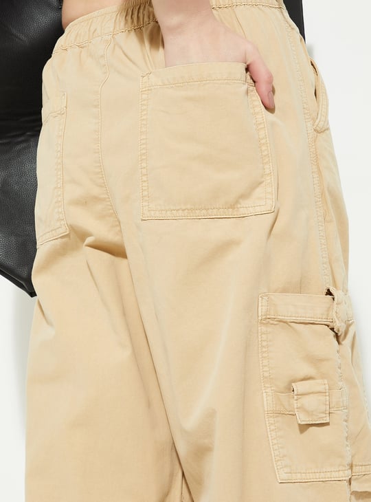 ALAYA F x URB_N Women Solid Parachute Pants