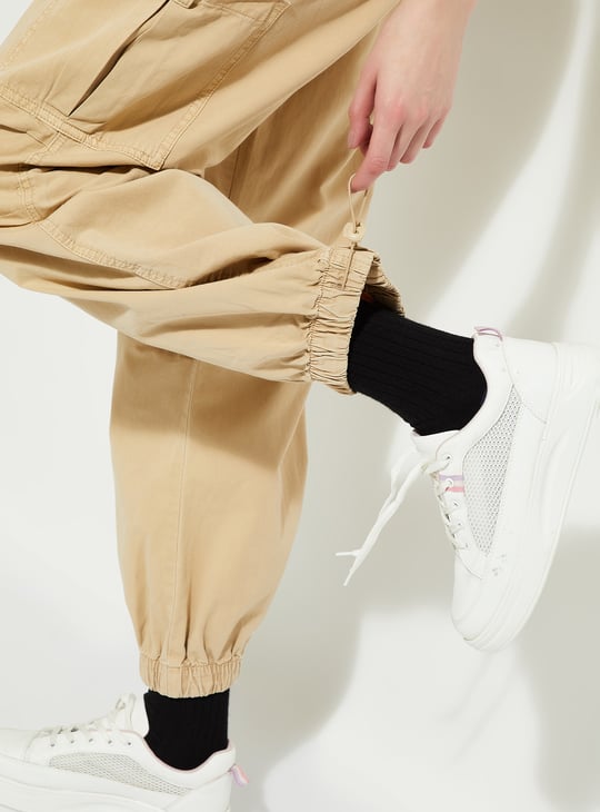 ALAYA F x URB_N Women Solid Parachute Pants