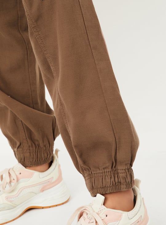 Women Textured Cargo Jogger Jeans