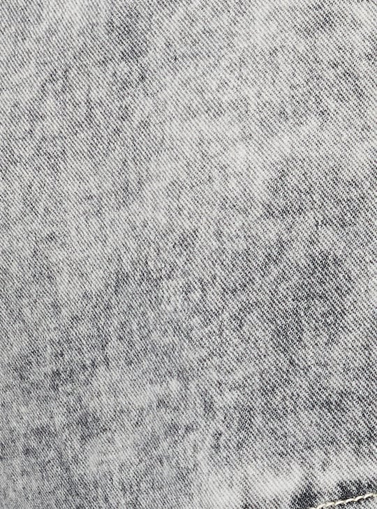 Men Washed Loose Fit Cargo Jeans