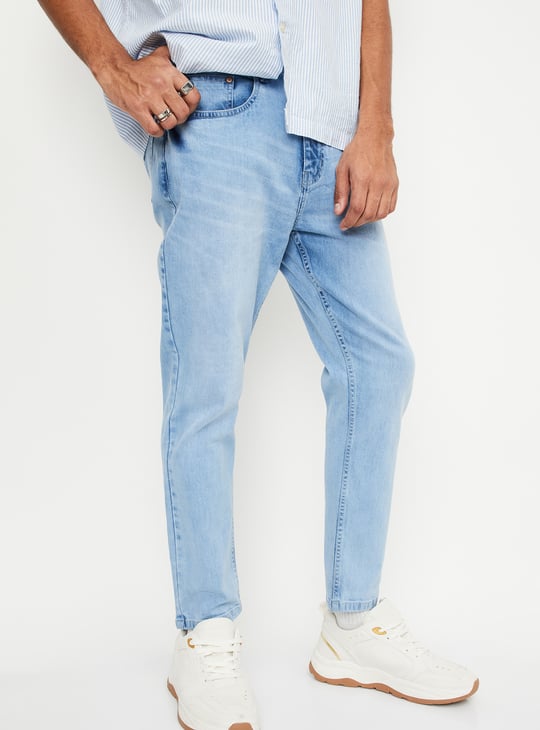 Men Washed Carrot Fit Jeans