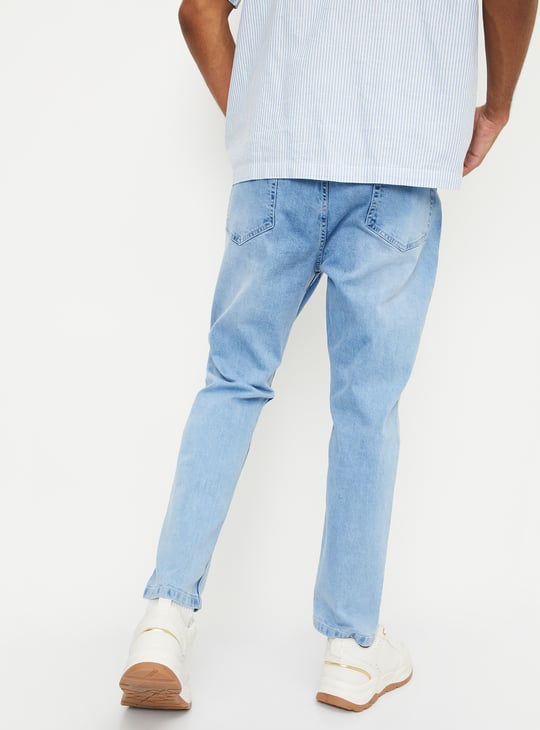 Men Washed Carrot Fit Jeans