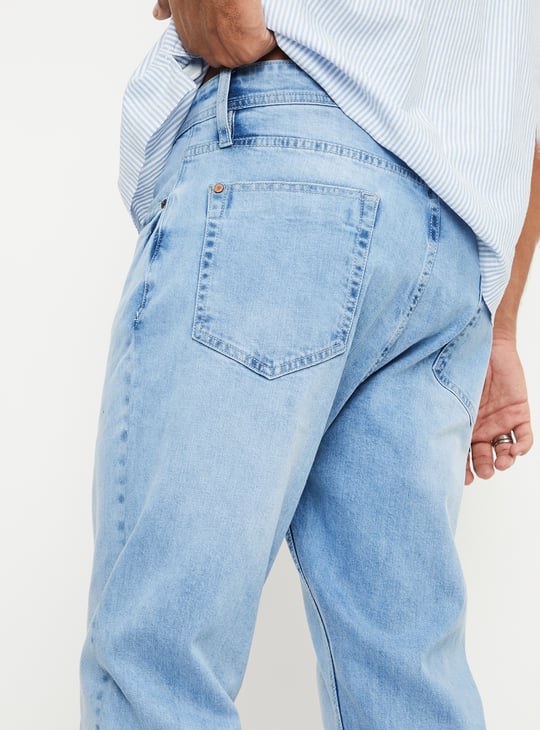 Men Washed Carrot Fit Jeans