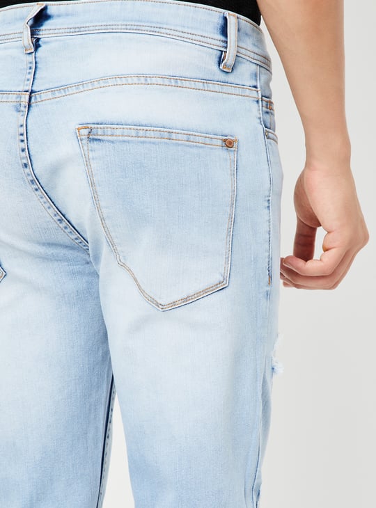 Men Washed Skinny Fit Jeans
