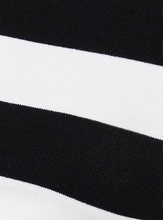 ALAYA F x URB_N Women Striped Knit Crop T-shirt