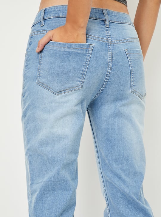 Women Washed Flared Jeans