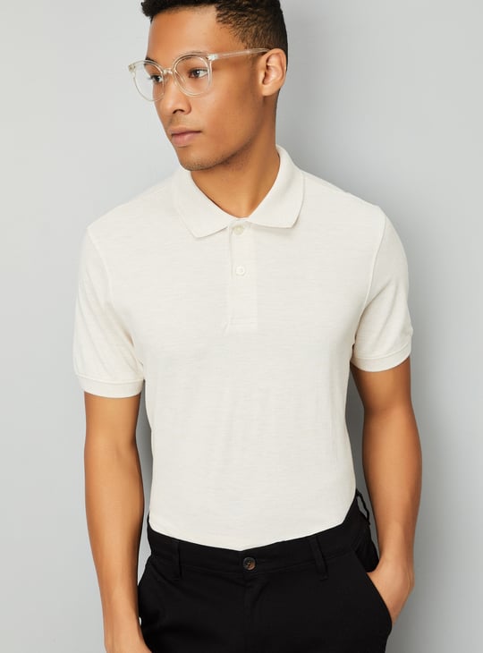 Men Solid Polo T-shirt