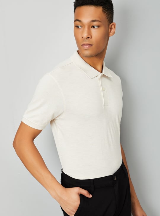 Men Solid Polo T-shirt