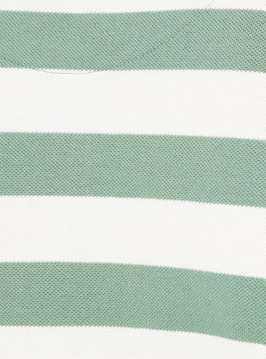 Men Striped Polo T-shirt
