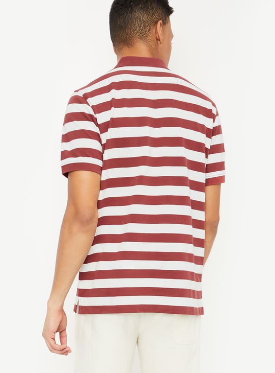 Men Striped Polo T-shirt