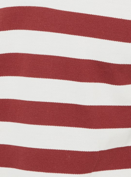 Men Striped Polo T-shirt