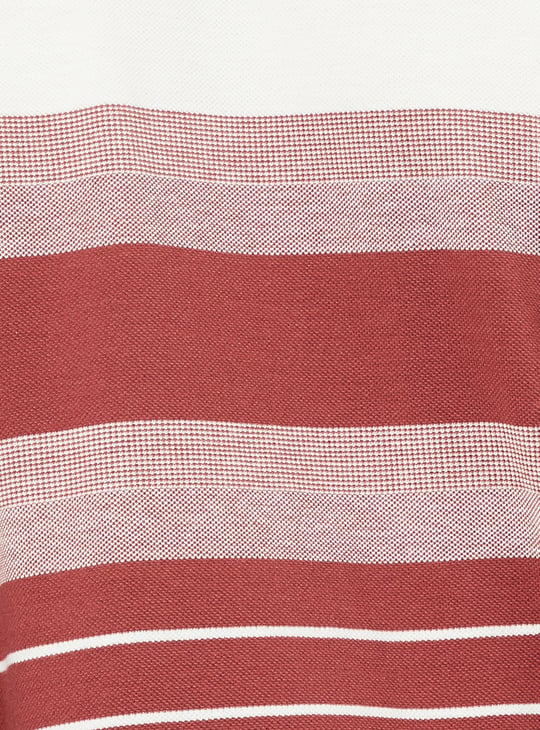 Men Striped Polo T-shirt