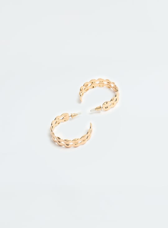 Women Half Hoop Earrings - Pack of 3