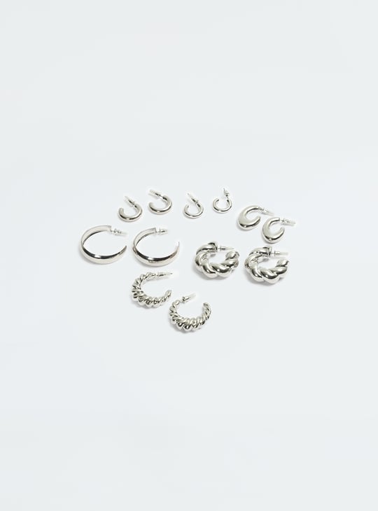 Women Half Hoop Earrings - Pack of 6