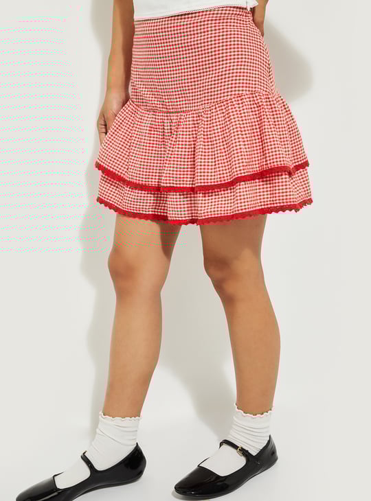 ALAYA F x URB_N Women Tiered Mini Skirt