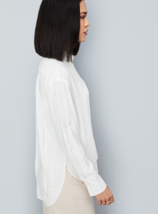 Women Textured Oversized Shirt