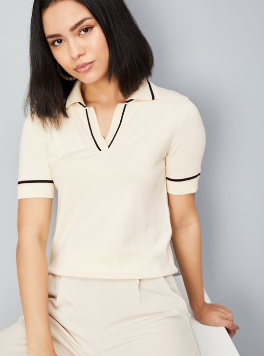 Women Knit Polo T-shirt