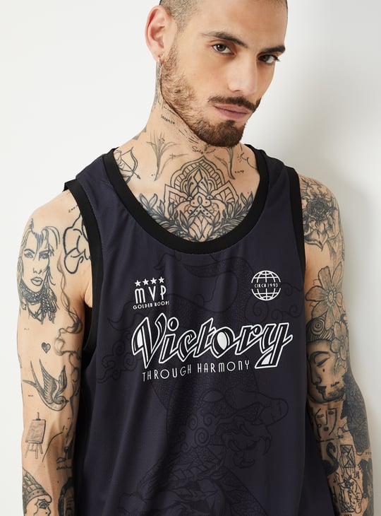 Men Printed Sports T-shirt