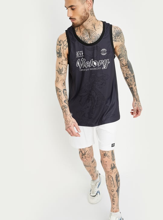 Men Printed Sports T-shirt