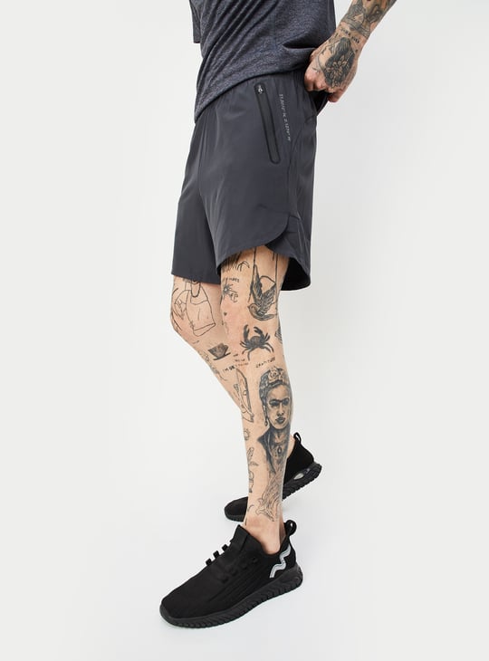 Men Solid Activewear Shorts