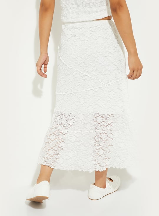 ALAYA F x URB_N Women Lace Long Skirt