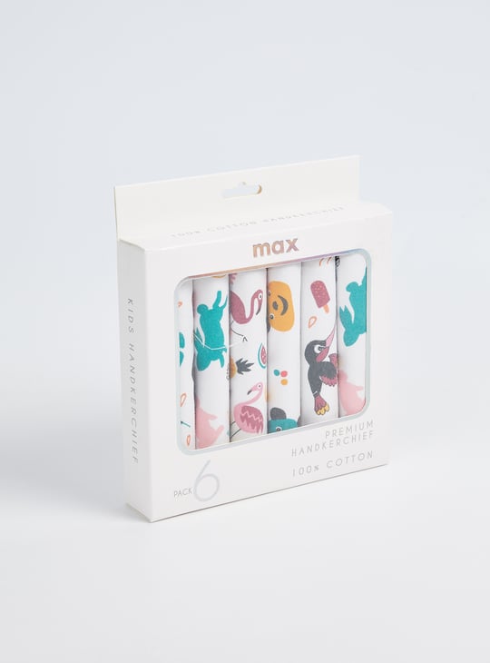 Kids Printed Handkerchief - Pack of 6