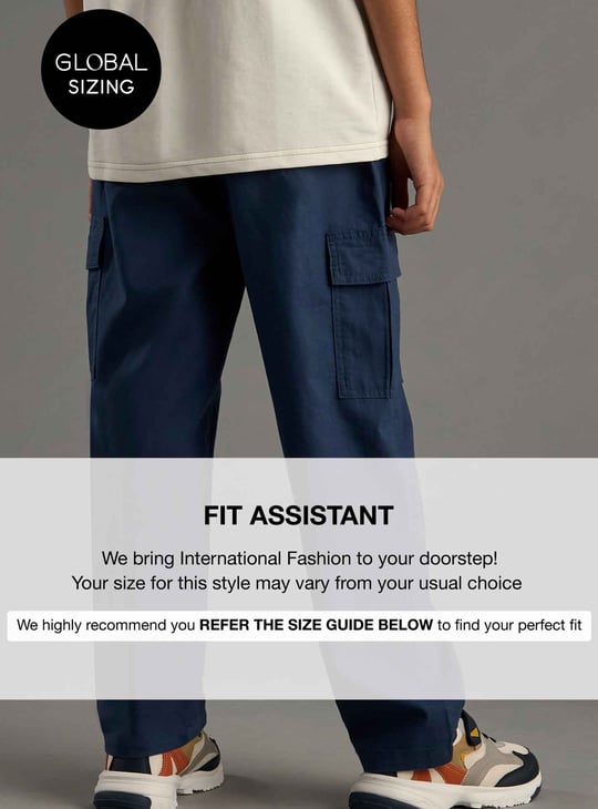 Boys Solid Cargo Trousers
